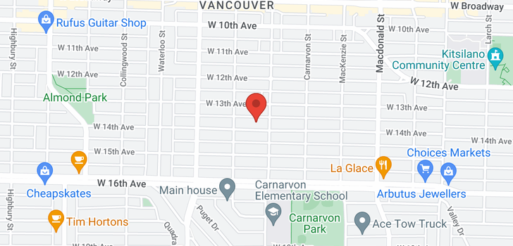 map of 3135 W 14TH AVENUE